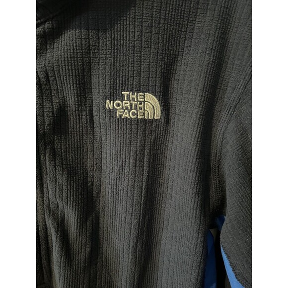 The North Face Jacket Mens S Blue Ribbed Fleece Zip Up 2 Tone Textured gorpcore - Picture 2 of 9